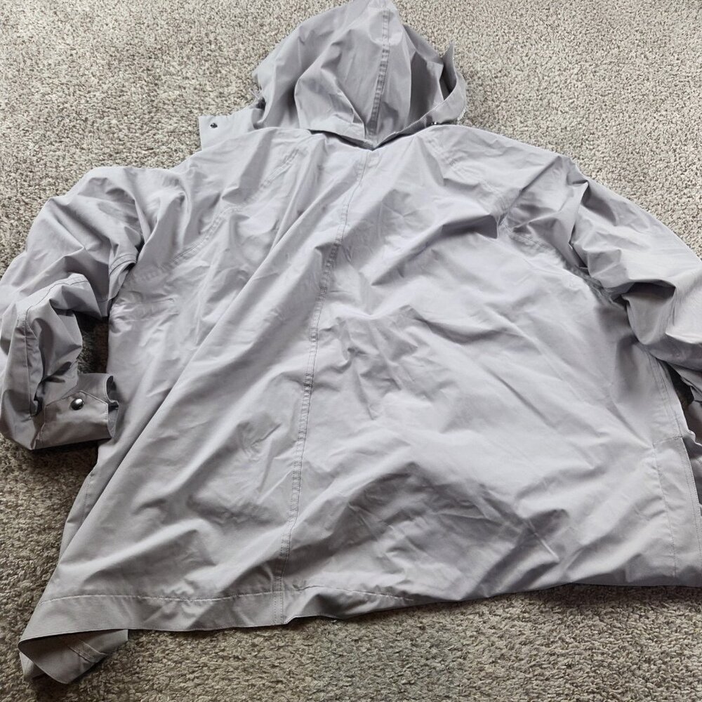 Fabletics Jacket Womens Large Gray Full Zip Hoodie Windbreaker Giana Rain Coat - Picture 6 of 6